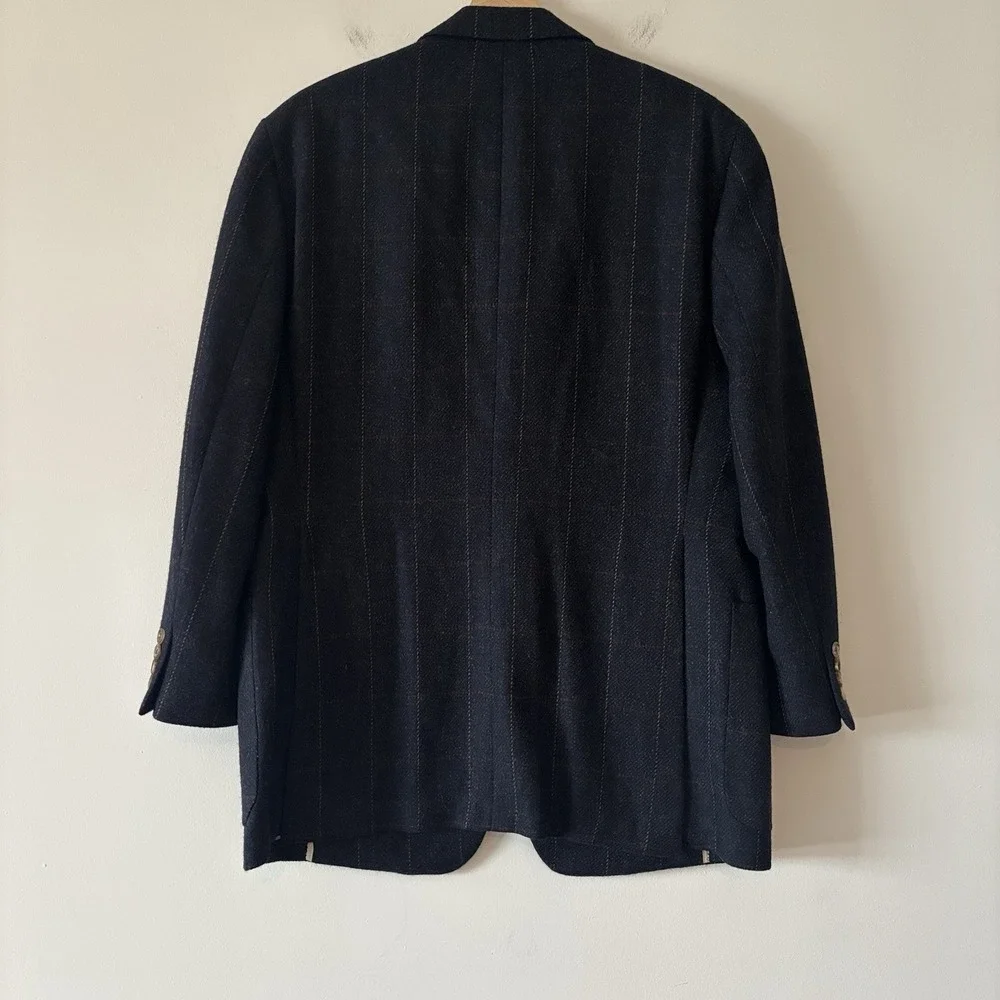 Paul Stuart Blazer Double Vented Sport Coat Quiet‎ Luxury SEE MEASUREMENTS~ FLAW